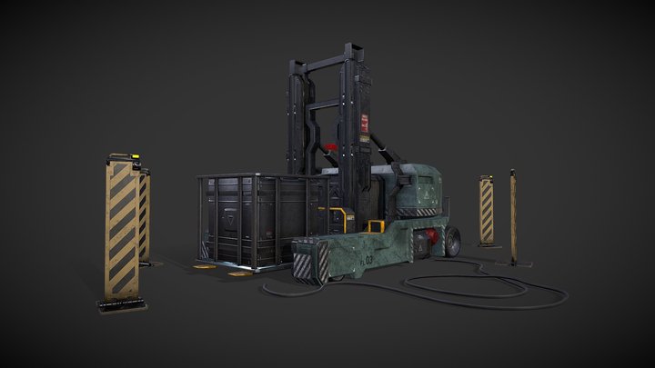 Star Citizen Forklift Fan Art - Game Asset 3D Model