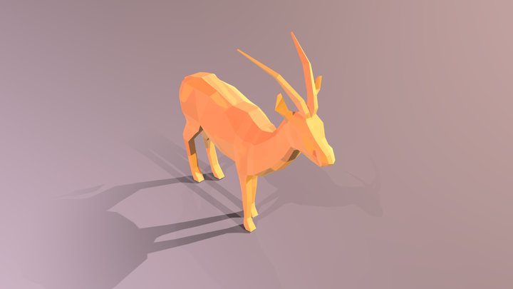low_poly_gazelle 3D Model