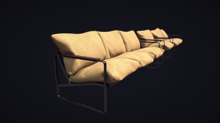 Sofa Yellow – Free 3D Model STL