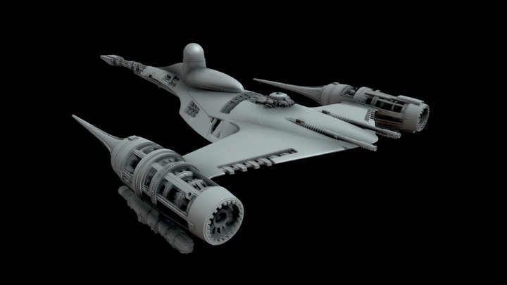 N-1 Starfighter (Mandalorian) 3D Model