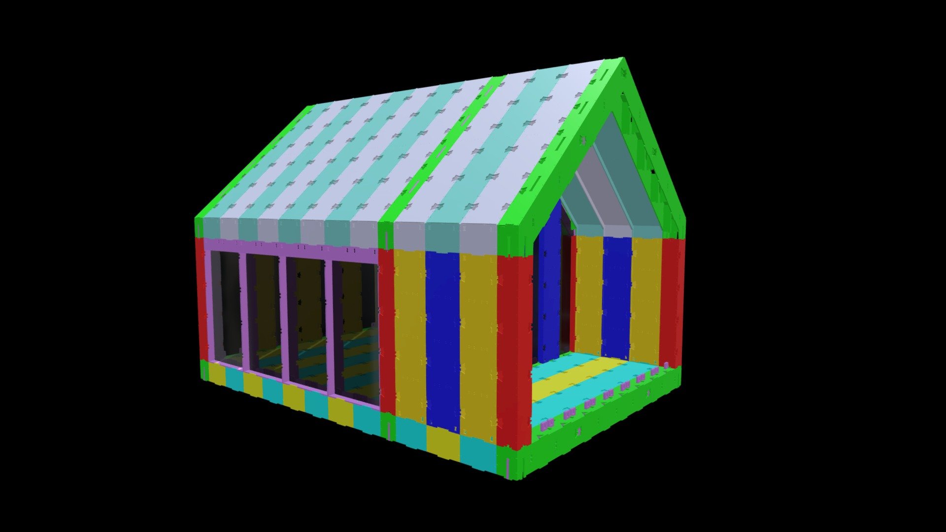House 10 (edited 4mm MDF laser model)