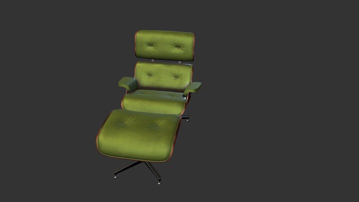 Eames-like Chair GLB 3D Model