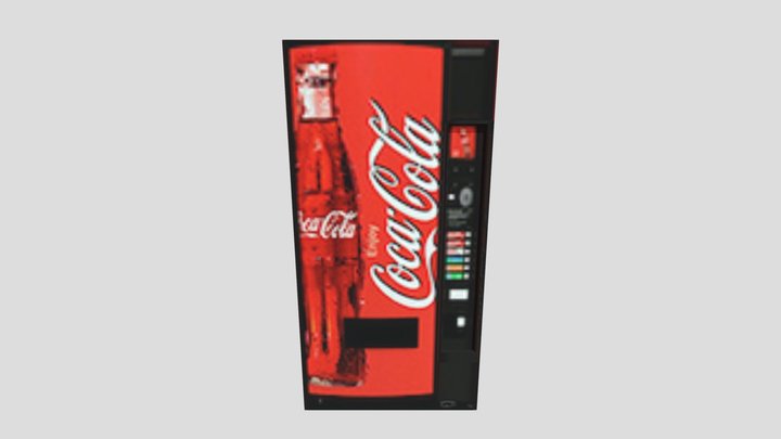 PSX Style Coca-Cola Vending Machine (Low poly) 3D Model