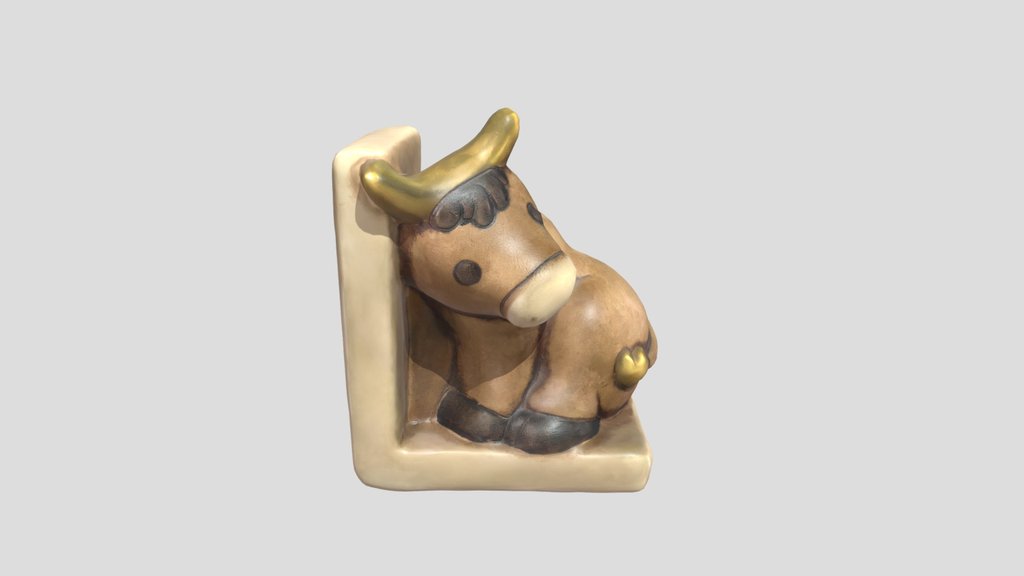 Bull Thun Bookend 3d Scan