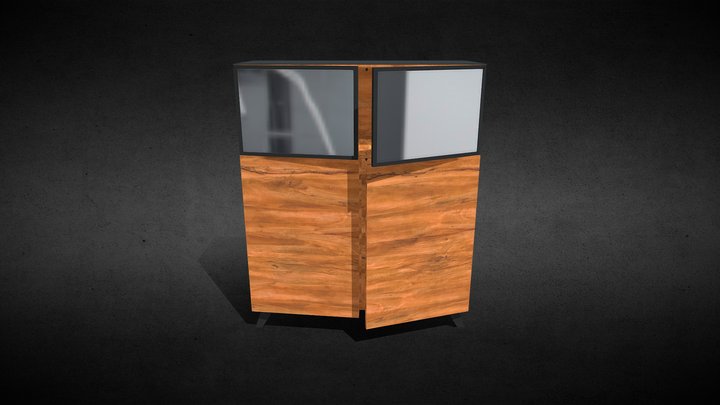 Modern Shelf Deluxe Furniture 3D Model