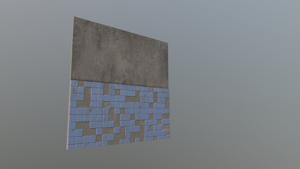 Damaged Old Tiled Wall Free