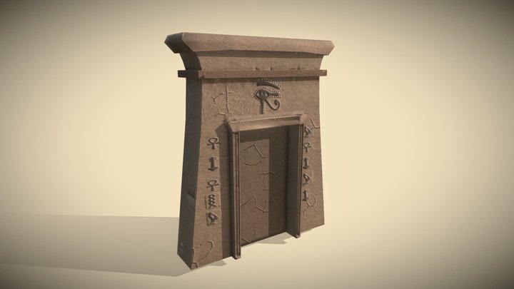 Fantasy egyptian gate 3D Model