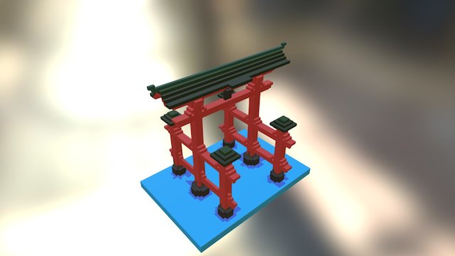 Miyajima Great Torii 3D Model