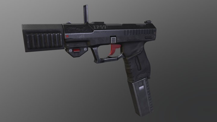 XP99 Pistol (Cyberpunk Project) 3D Model