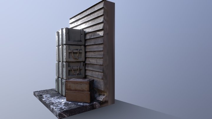 WW2 Crates 3D Model