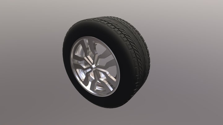 Tire and Rim 3D Model