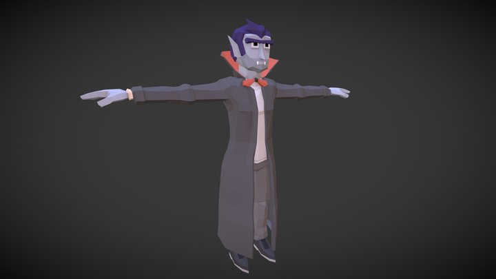 Low Poly Vampire(Free) 3D Model