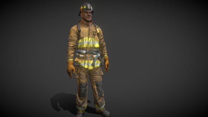 Firefighter 3D Model