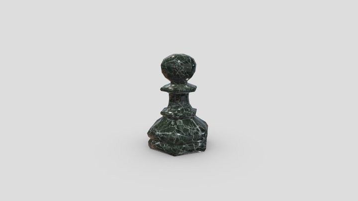 Chess Pawn – 334 tris (  1K PBR | Low Poly) – Free 3D Model STL
