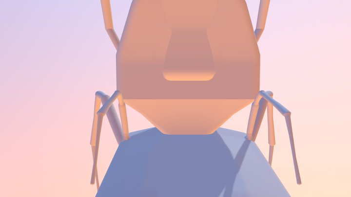 Low Spider Chair 3D Model
