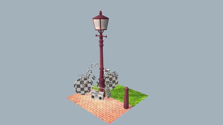 Amsterdam - Unwrap 2 More detailed props 3D Model