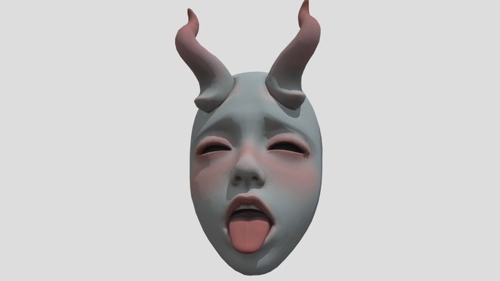 Temaki Mask (Horned Demon) – Free 3D Model STL
