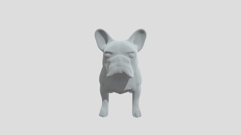 Simple Bulldog Puppy Sculpture