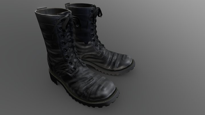 Military Boots 3D Model