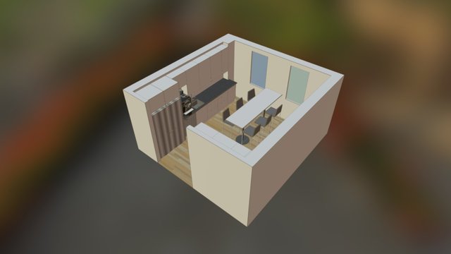 Ninetech Kitchen Gothenburg 3D Model