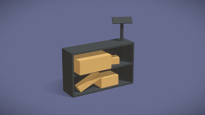 Package Shelf Outdoor 3D Model