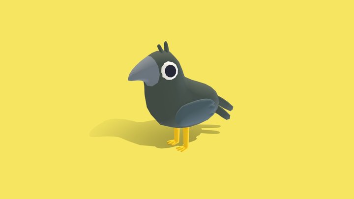 Crow - Quirky Series 3D Model