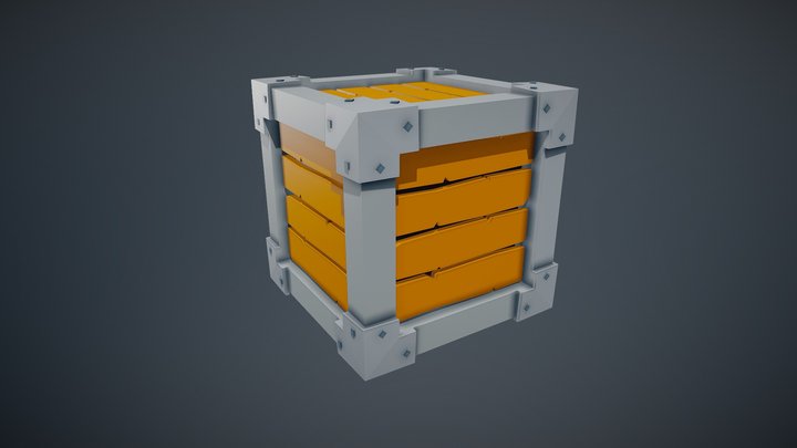 Low Poly Box 3D Model