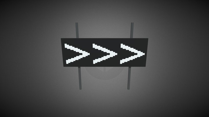Voxel sign wall 3D Model
