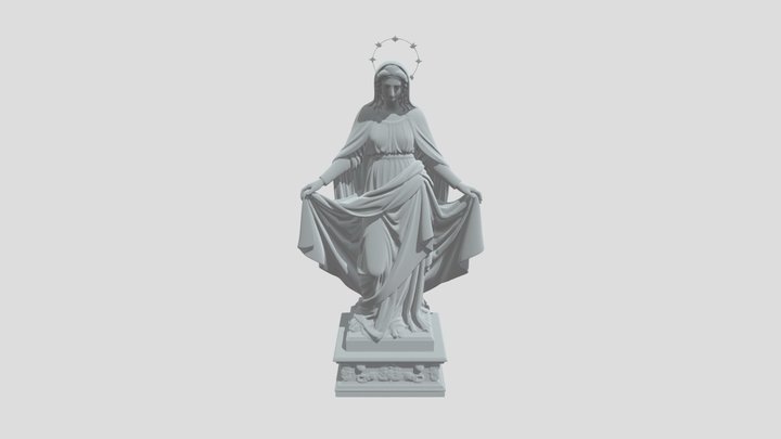 Virgin Mary, Queen of Heaven 3D Model