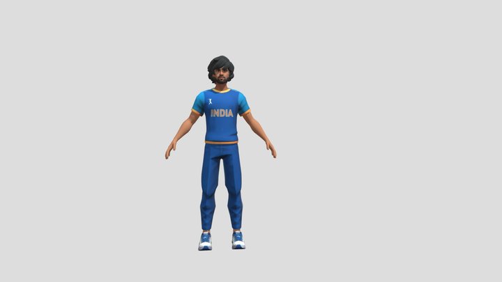 Indian Cricket Player - Rigged – Modelo 3D gratuito STL