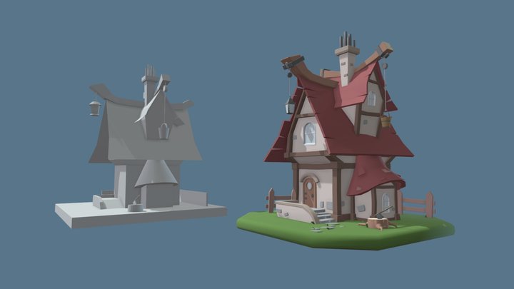 Blocking vs detailization 2 3D Model