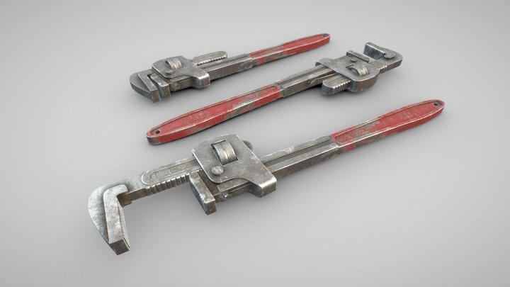 Pipe wrench 3D Model