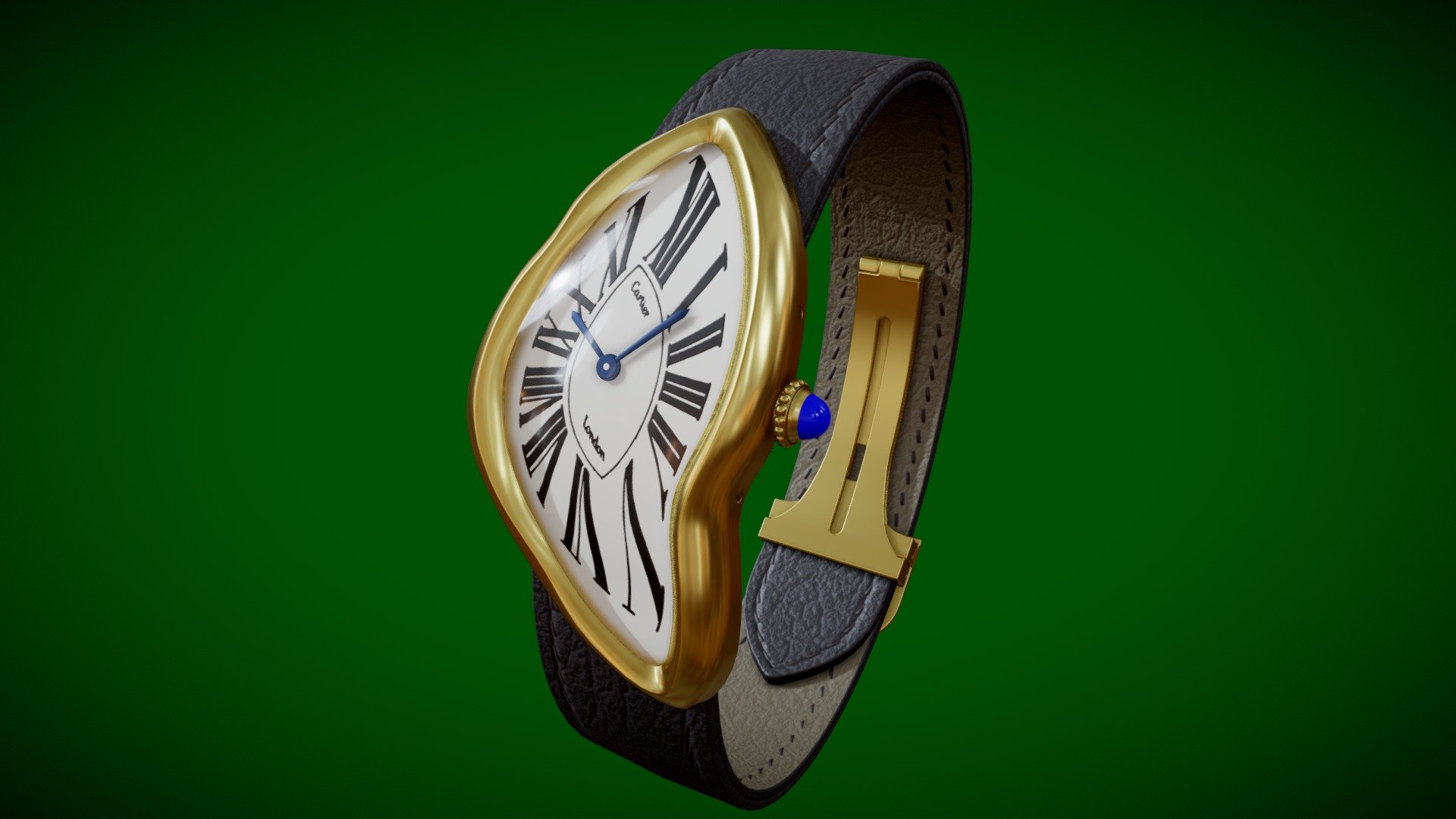 Cartier Crash London Buy Royalty Free 3D model by saladudo