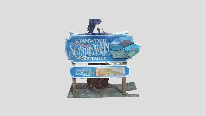 Historical Stanwood Signage 3D Model