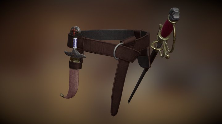 Cinto de armas 3D Model