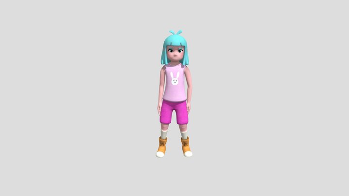 sarah (looking up) 3D Model