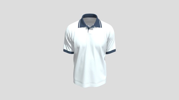 Polo Shirt 2 Open Neck 3D Model
