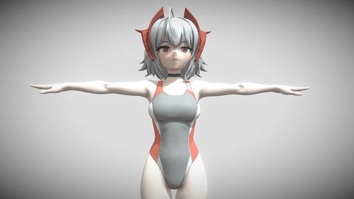 Stylized Anime Girl | Futuristic 3D Character