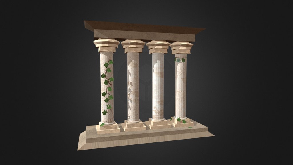 Roman Inspired Pillars With Vines