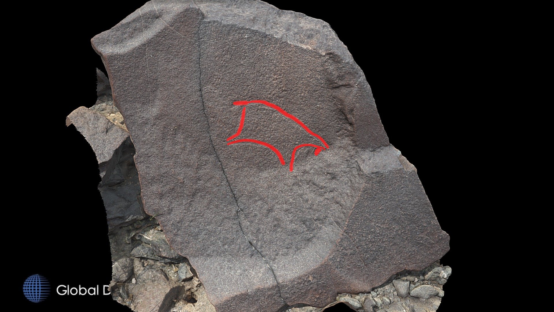Petroglyph N17 Khatm Al Melaha, Kalba, Sharjah