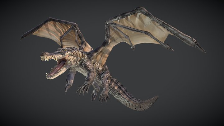 Crocigator 3D Model