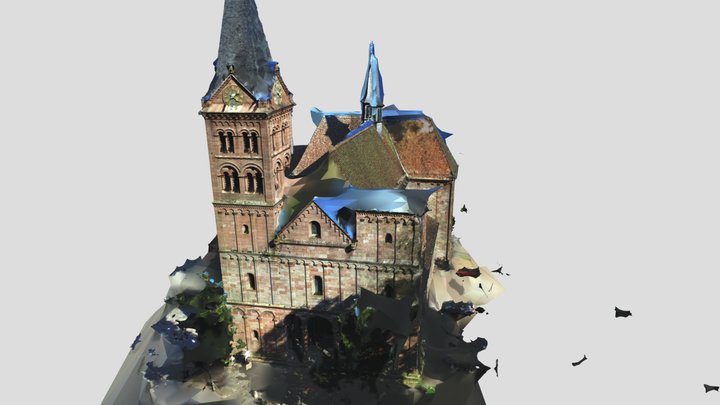 Saint-Jean-Baptiste Church, Lautenbach (68) 3D Model