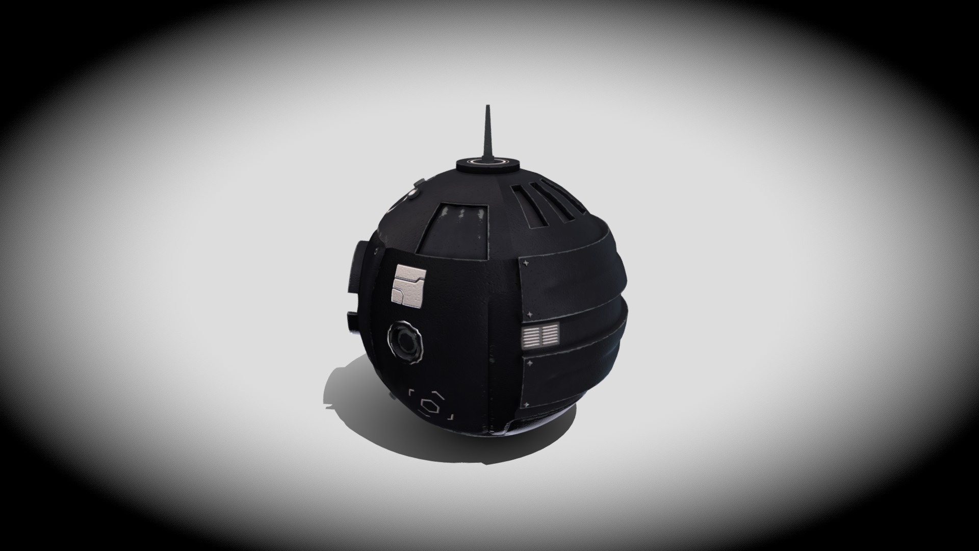 3D model Sci-fi Spy Drone - This is a 3D model of the Sci-fi Spy Drone. The 3D model is about a black car on a white background.