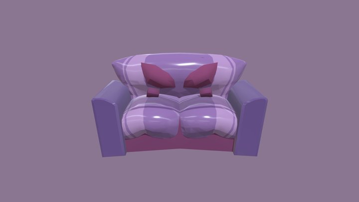 Moustache Couch 3D Model