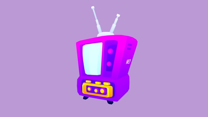 TV low-poly 3D Model