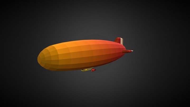 Low poly Zepplin 3D Model