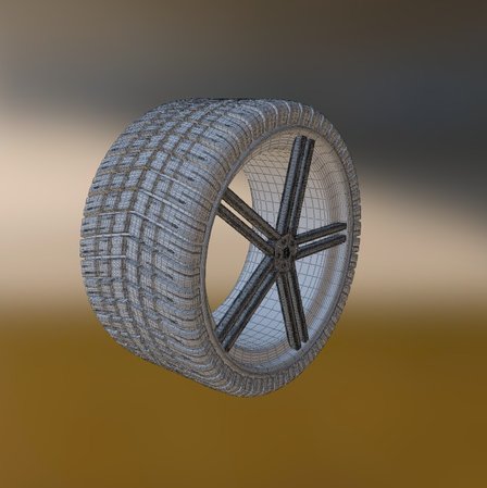 Wheel - Modeling with modifiers (CGCookie) 3D Model