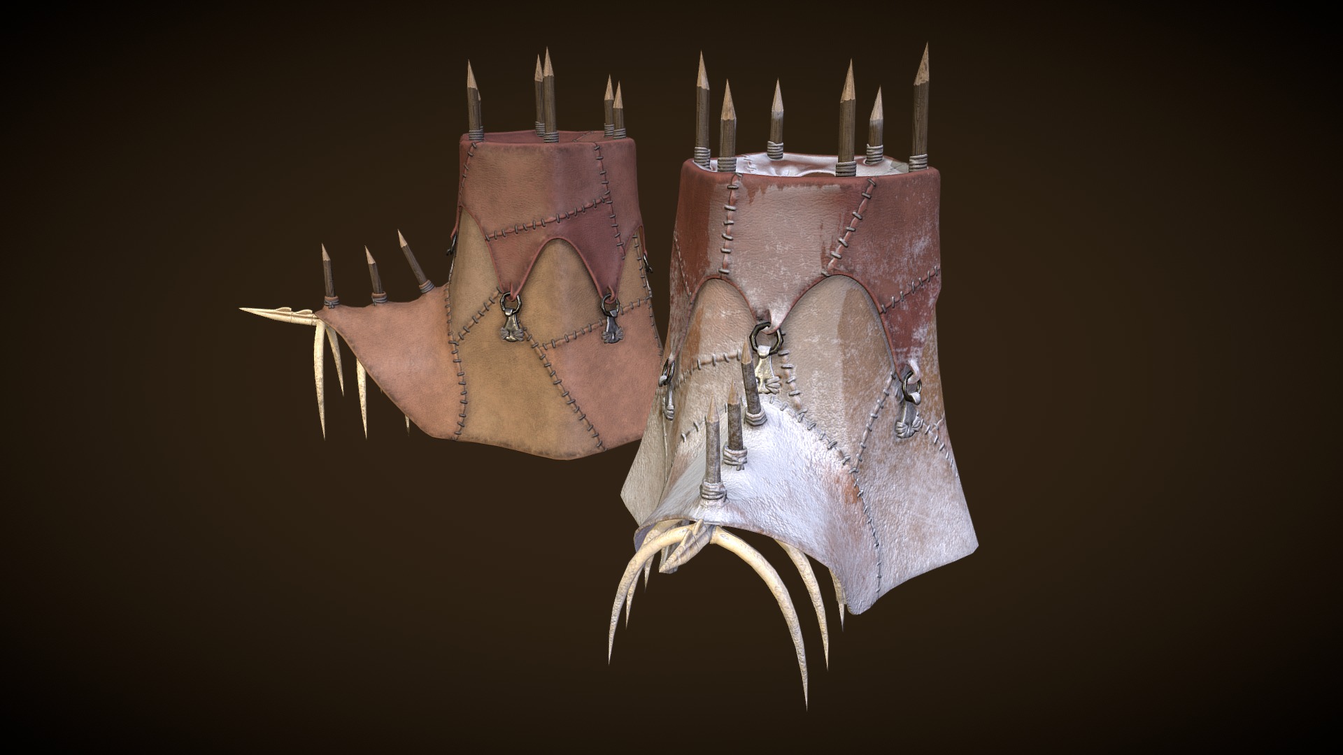 3D model Goblin Tent - This is a 3D model of the Goblin Tent. The 3D model is about a pair of purses with a string.