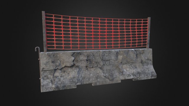 Concrete Barrier v3_2 3D Model