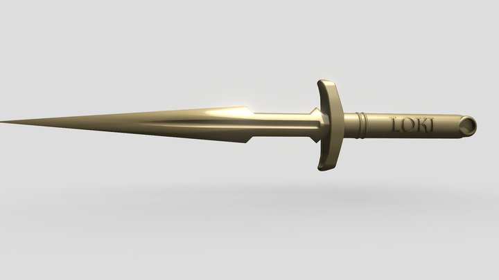 Loki's New Dagger Whole Model (just print 2) 3D Model